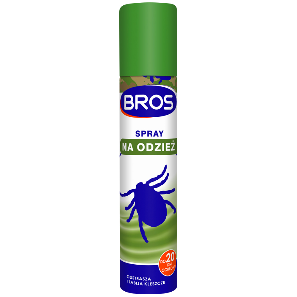 BROS Spray na odzież odstrasza i zabija Kleszcze 90 ml